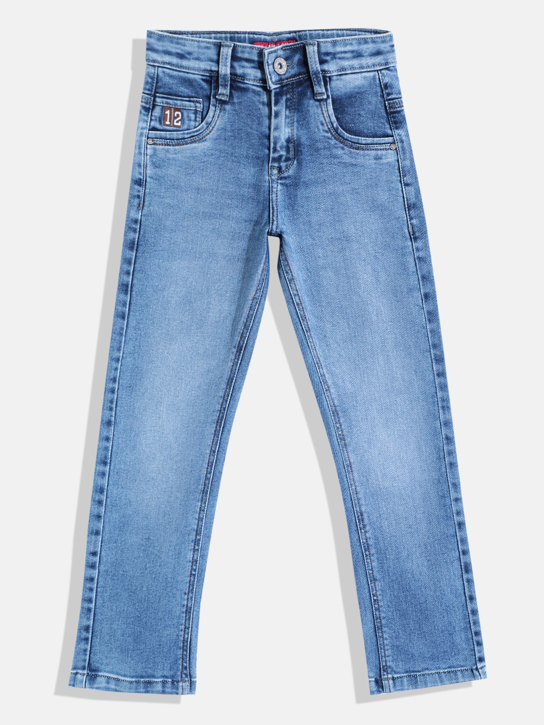 Monte Carlo Boys Light Fade Straight Fit Stretchable Jeans