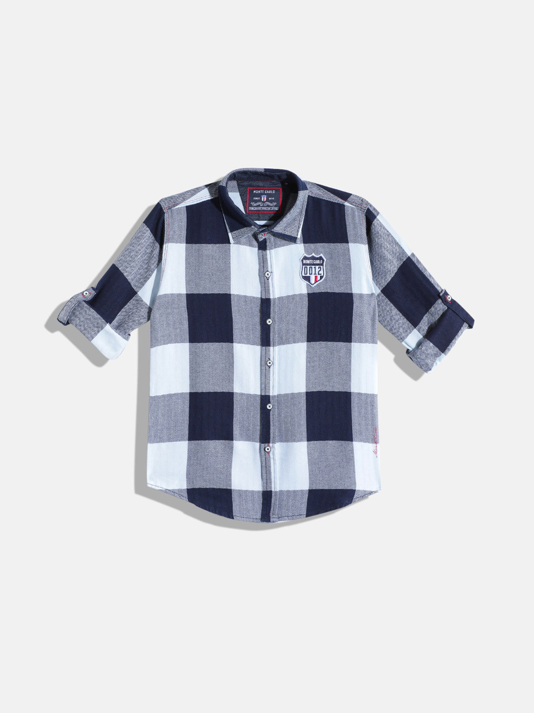 Monte Carlo Boys Gingham Checked Casual Smart Fit Shirt