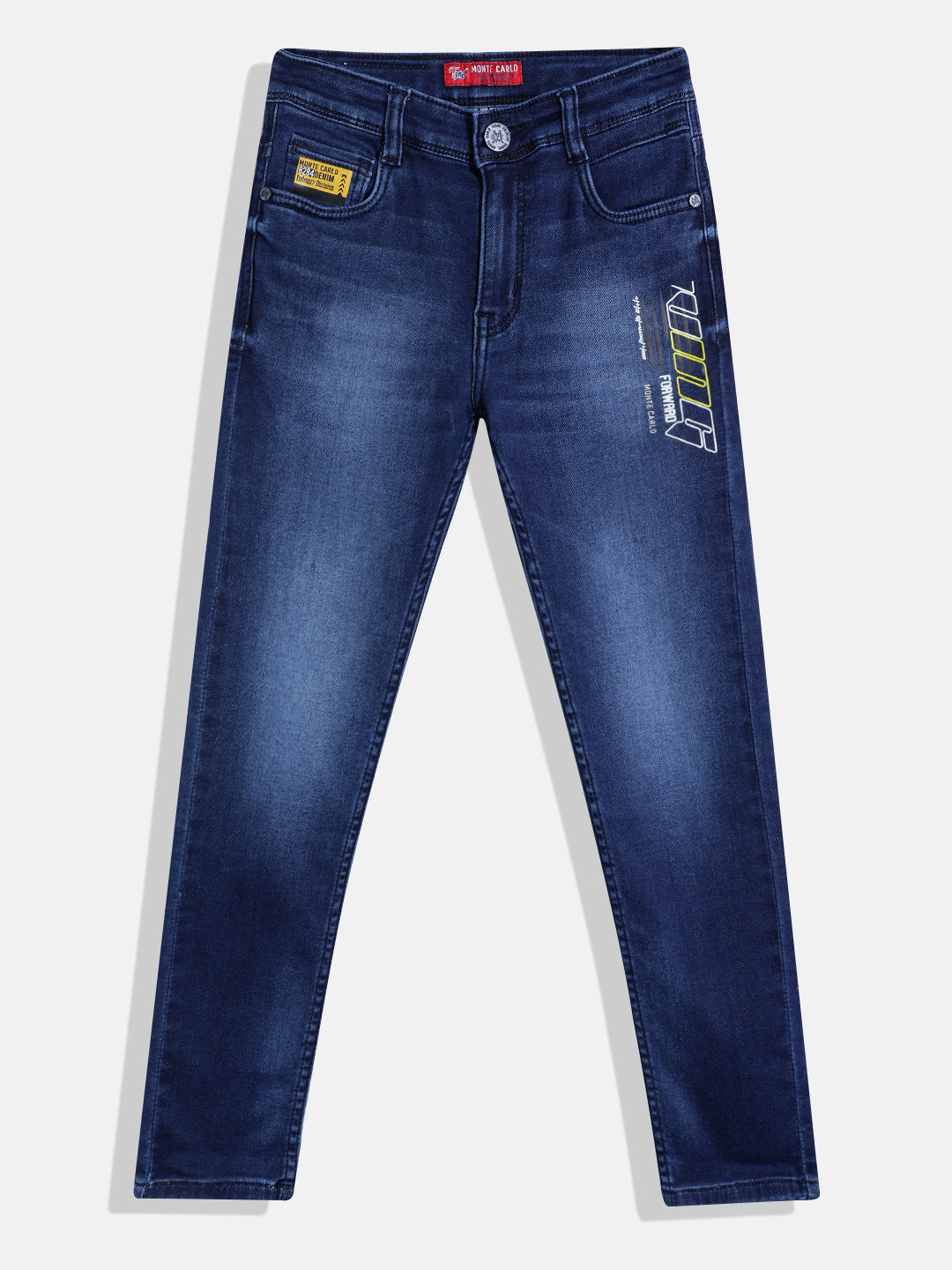 Monte Carlo Boys Light Fade Slim Fit Stretchable Jeans