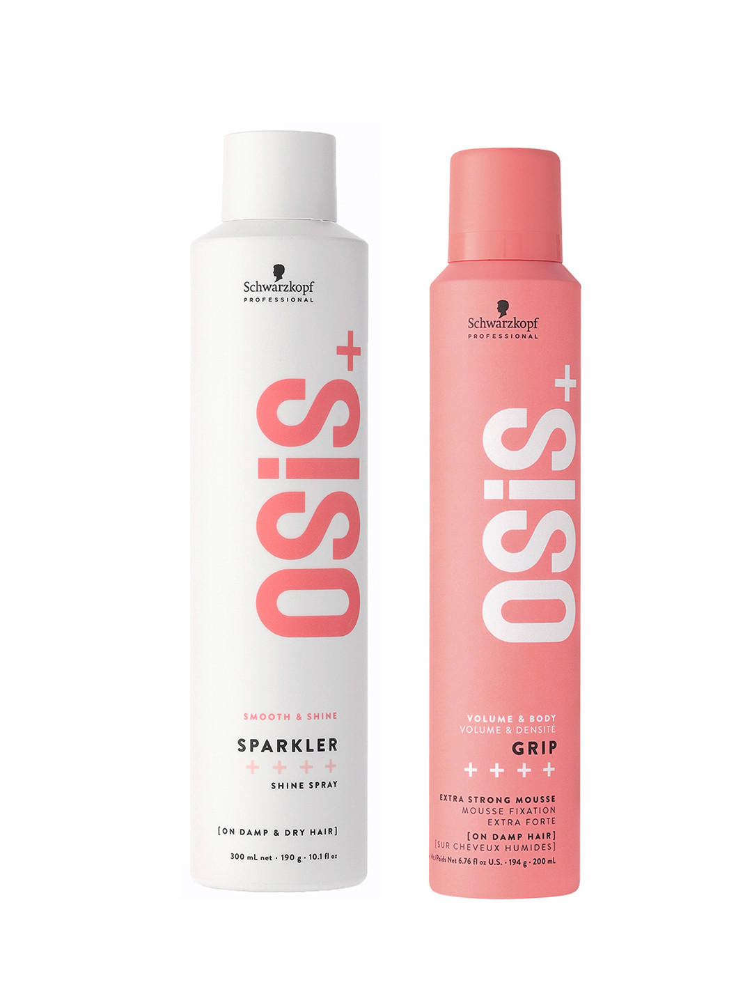 Schwarzkopf PROFESSIONAL OSiS+ Grip Hair Mousse & Sparkler Hair Styling Spray 500ml
