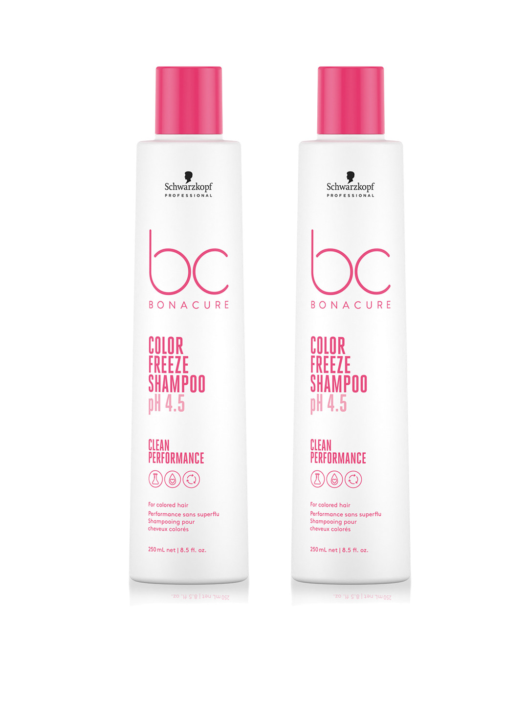 Schwarzkopf PROFESSIONAL Set of 2 Bonacure Color Freeze Shampoo - 250 ml each