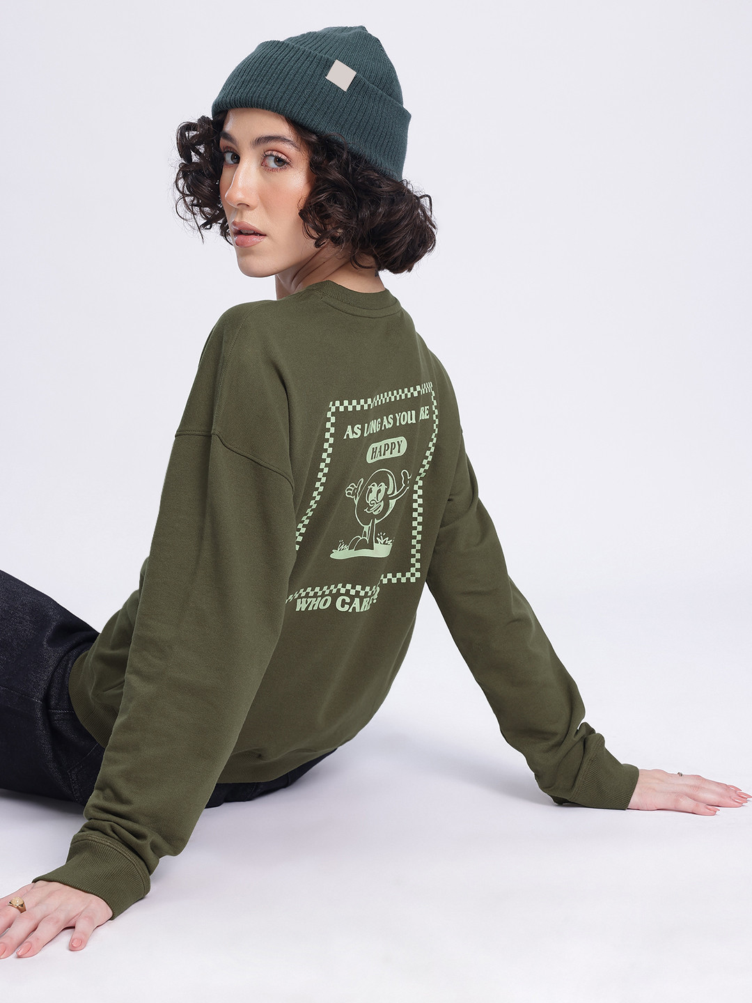 DressBerry Humour and Graphic Printed Sweatshirt