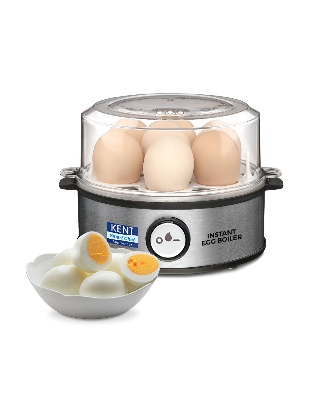 KENT Instant 360W 7 Eggs Slot 3 Boiling Modes SS Body & Heating Plate Egg Boiler