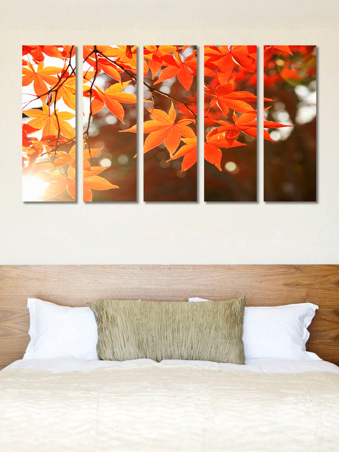 999Store Wood 5 Piece Wall Rectangle Photographs Wall Art - 10.2 x 29.9In