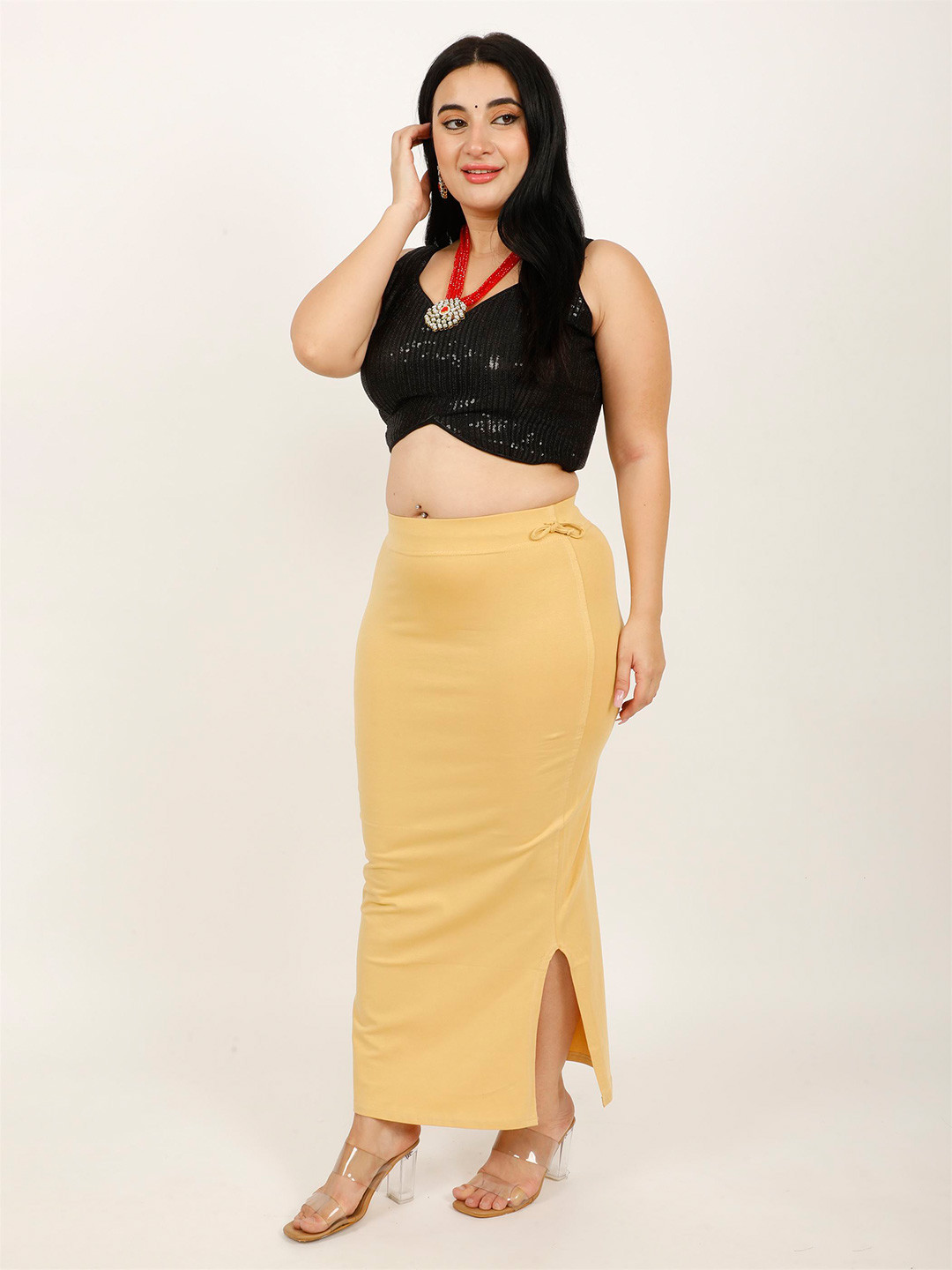 Hill Islands Cotton Lycra with Sweat Absorbtion Technology Plus Size Saree Shapewear