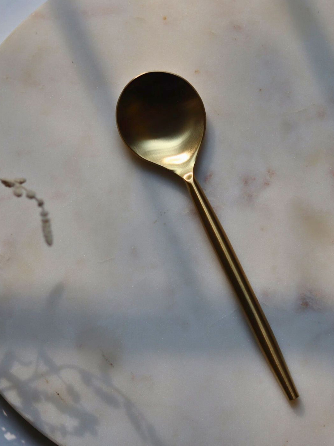 WEAVING HOMES Gold-Toned Stainless Steel Tea Spoon