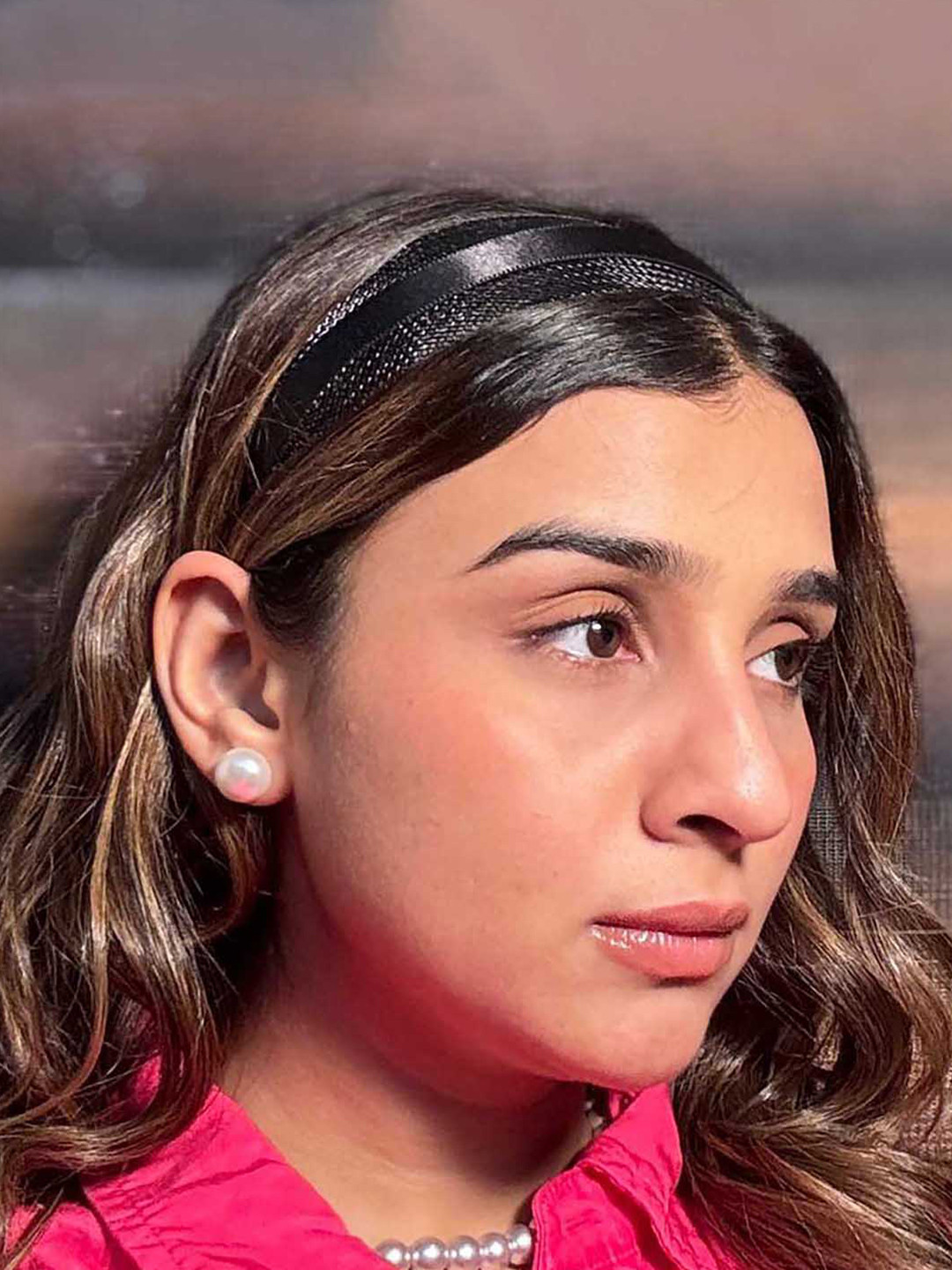 HAIR DRAMA CO. Women Emily in Paris Net Ribbon Hairband