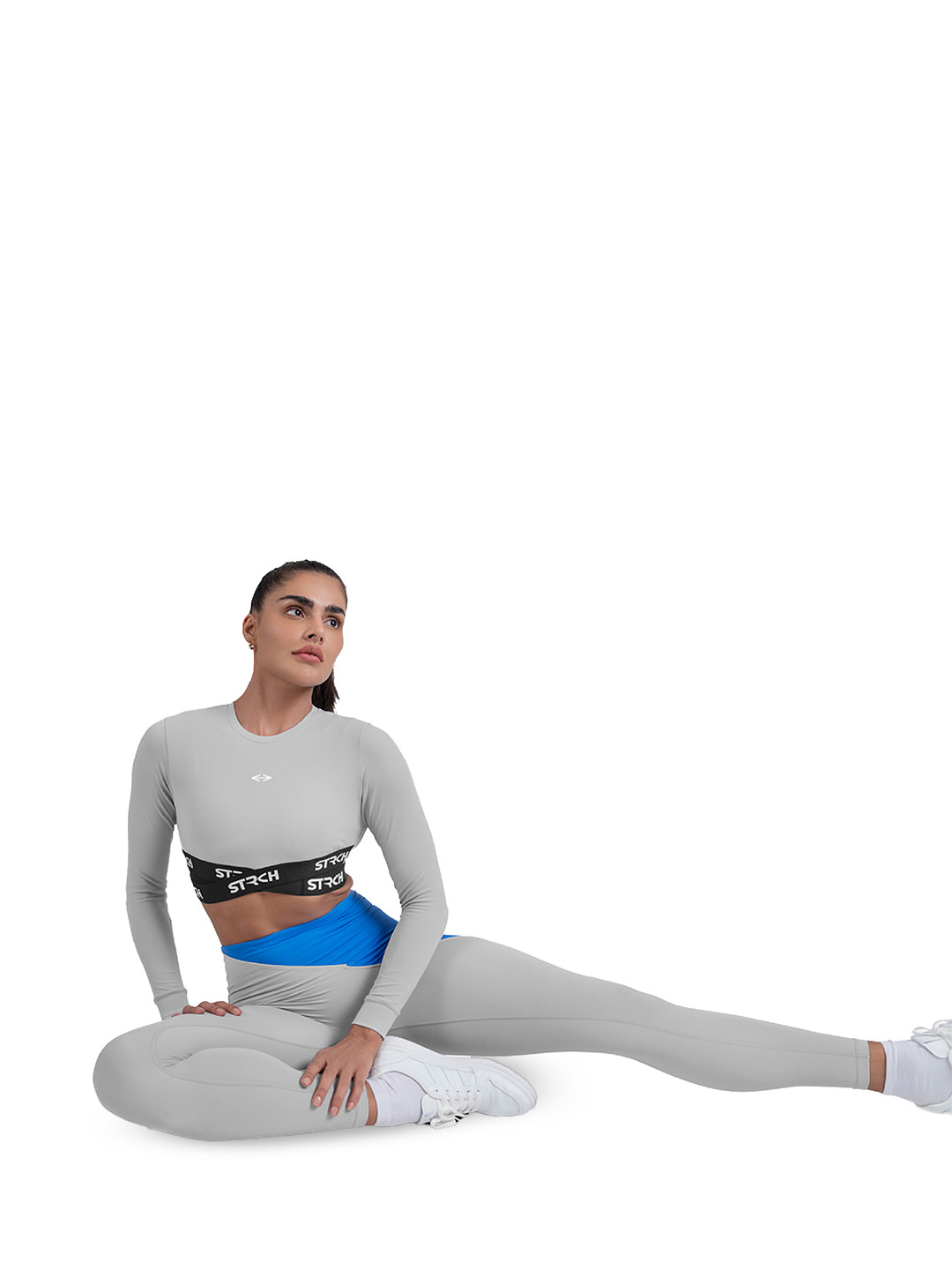 STRCH Colour-Blocked Ankle-Length Gym Tights