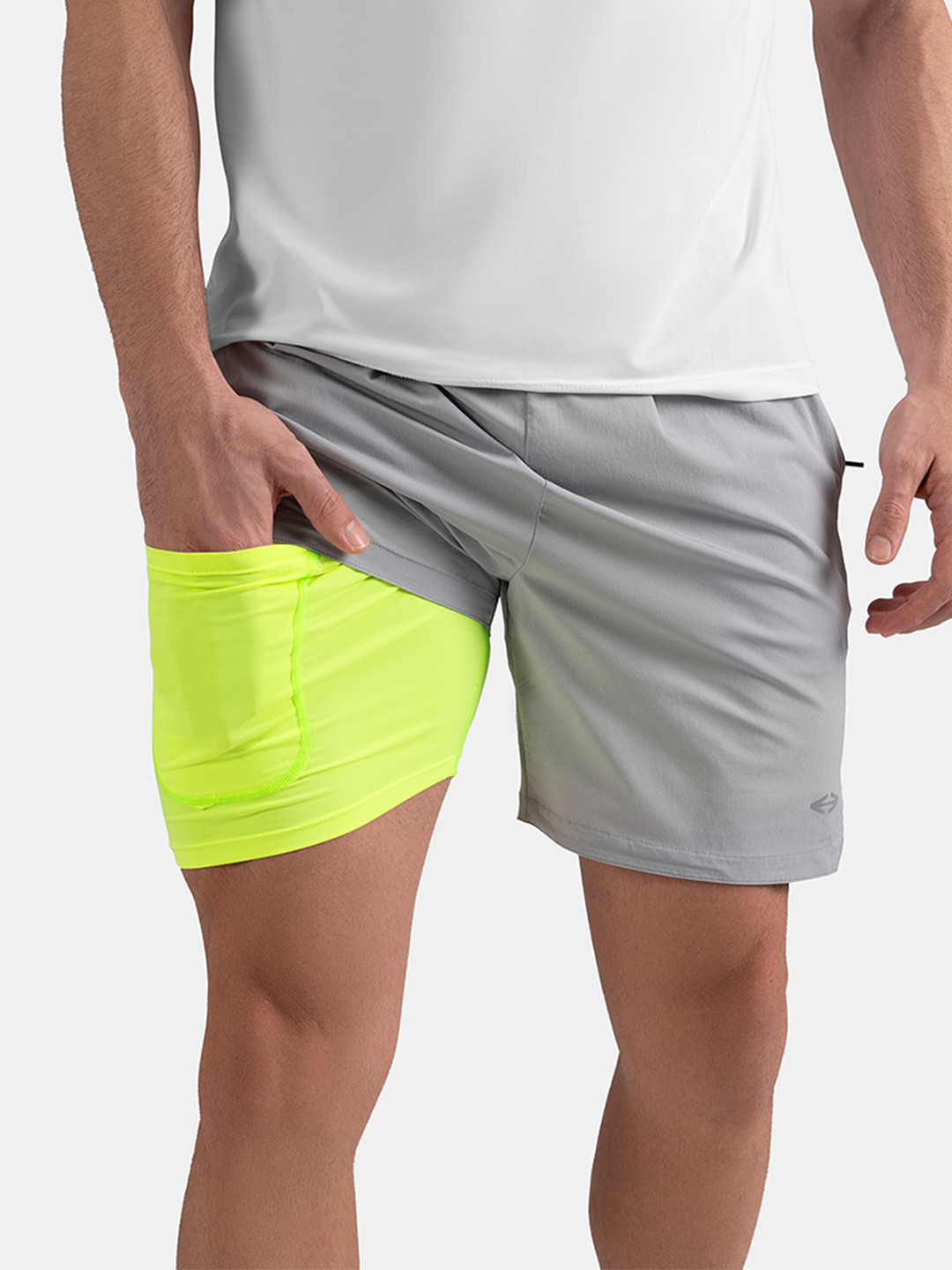 STRCH Men Solid Regular Fit Mid-Rise Above Knee Woven Shorts