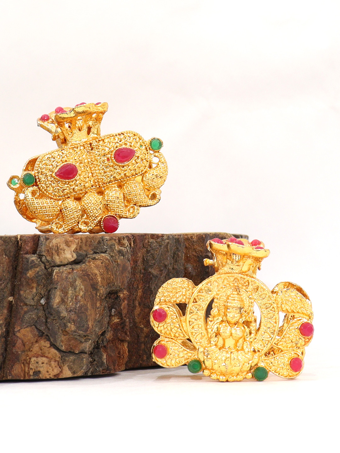 FIMBUL Women Set Of 2 Traditional Hair Claw Clips