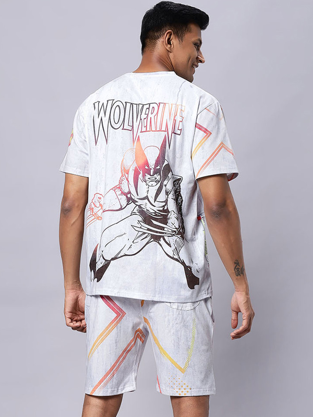 Wear Your Opinion Wolverine Printed T-Shirt With Shorts