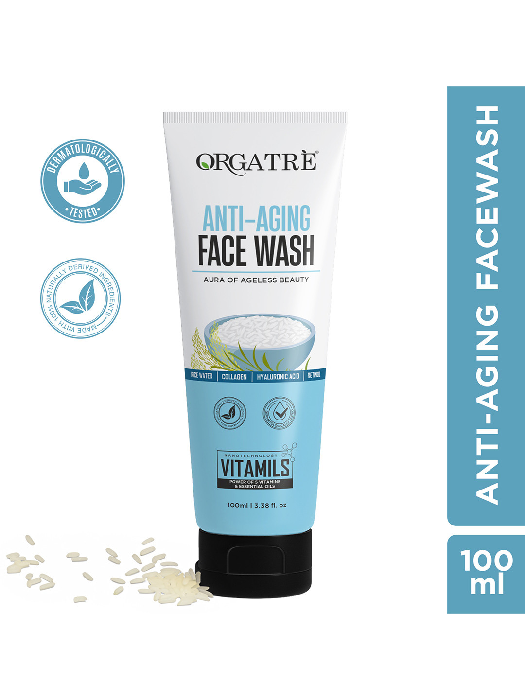 Orgatre Anti Aging Face Wash With Rice Water-100ml