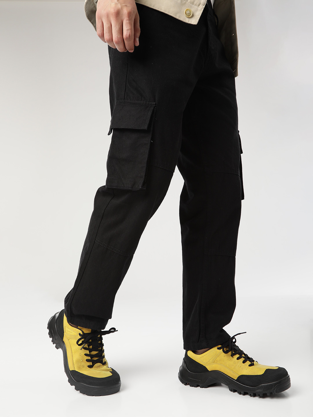 ECCO Men Offroad Leather Trekking Non-Marking Shoes