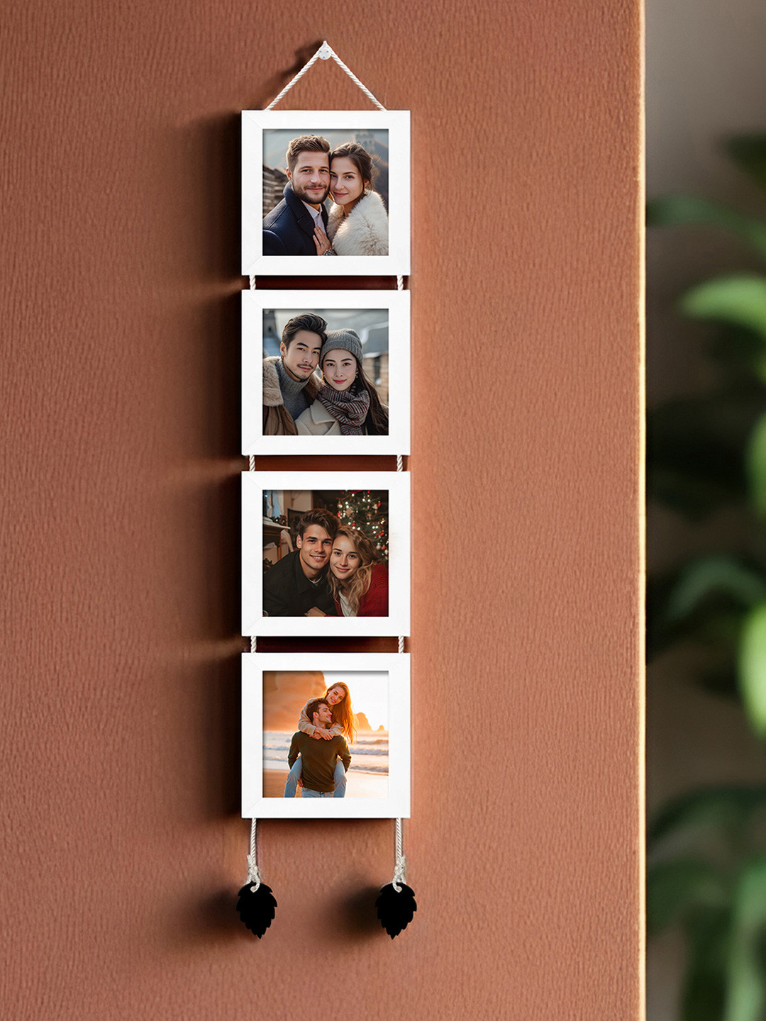 Art Street  Set of 4 White Wooden Wall Hanging Photo Frame