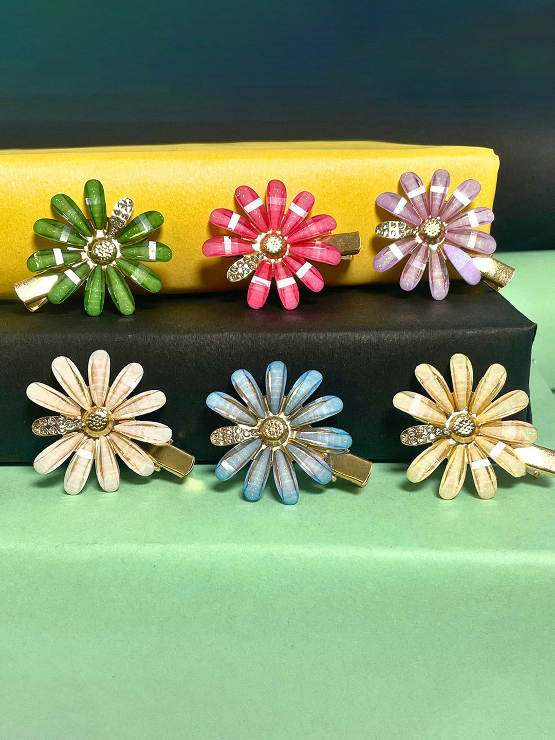 MANSIYAORANGE Women Embellished Alligator Hair Clip
