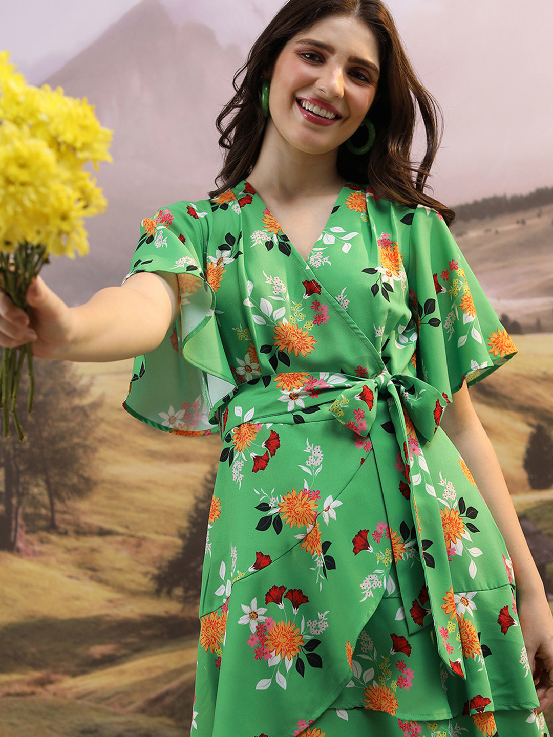 Tokyo Talkies Floral Maxi Mini Dress