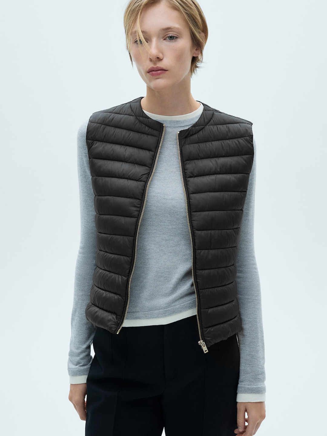 MANGO Water Repellent Gilet Puffer Jacket