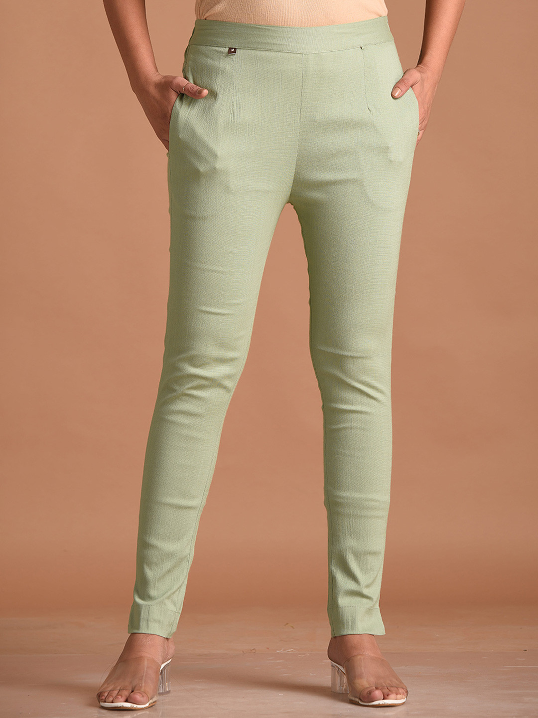 Cloth Bites Women Solid Easy Wash Trouser
