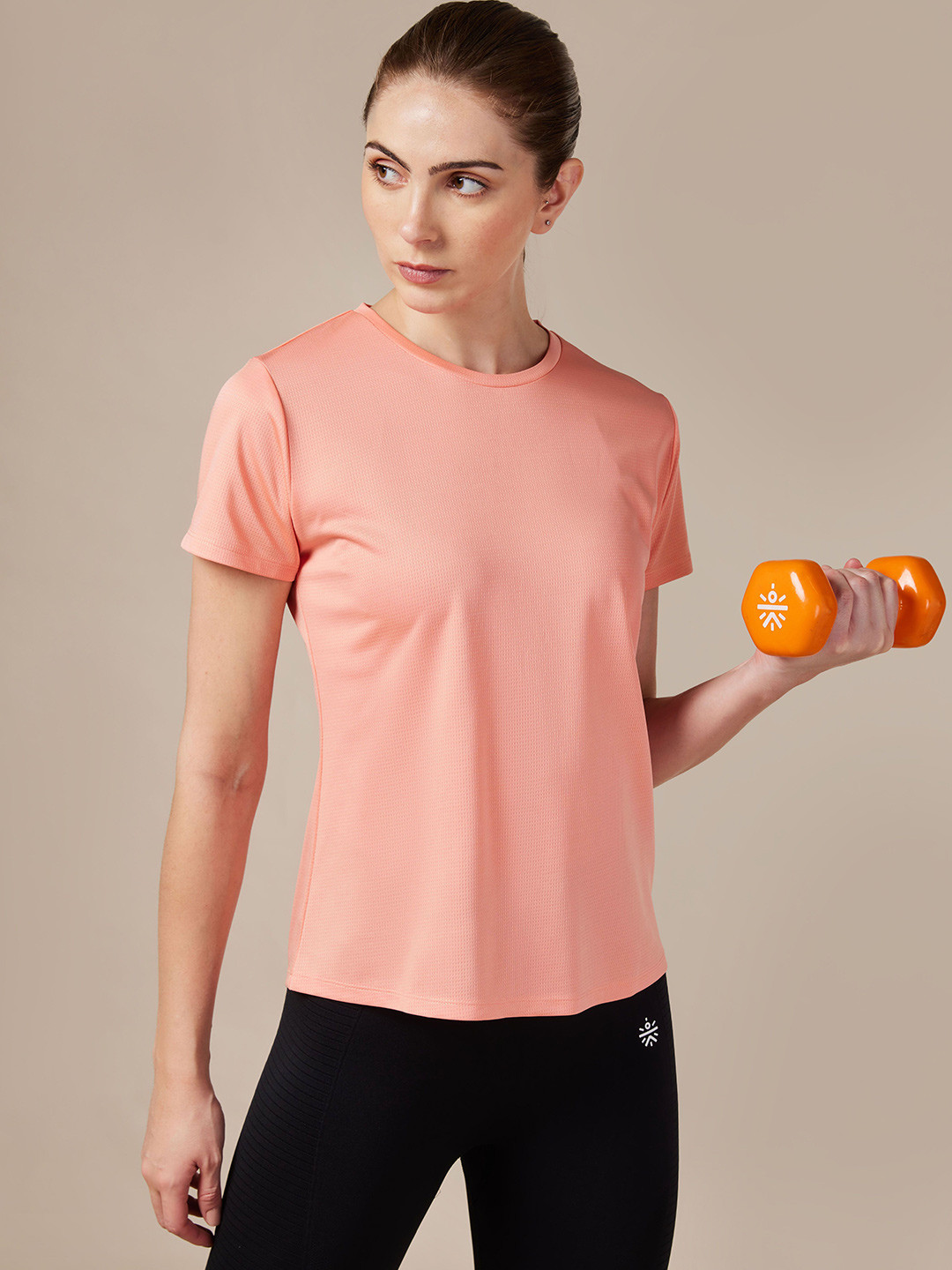 Cultsport Women Moisture Wicking Solid Round Neck T-shirt