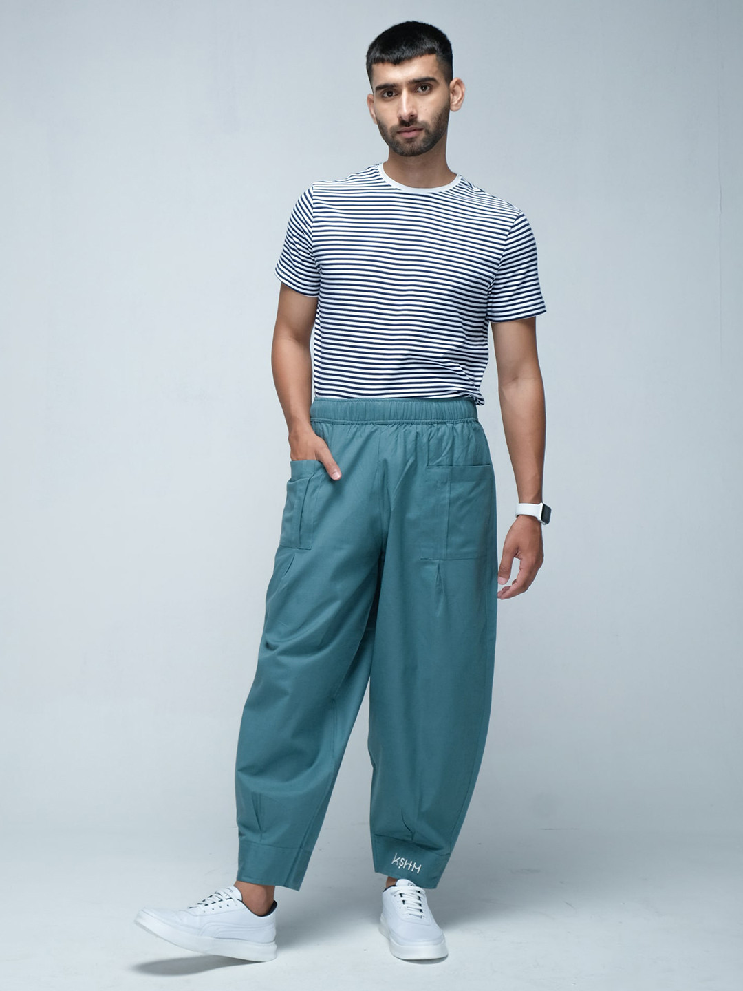 KSHM Unisex Pure Cotton Mid-Rise Harem Pants