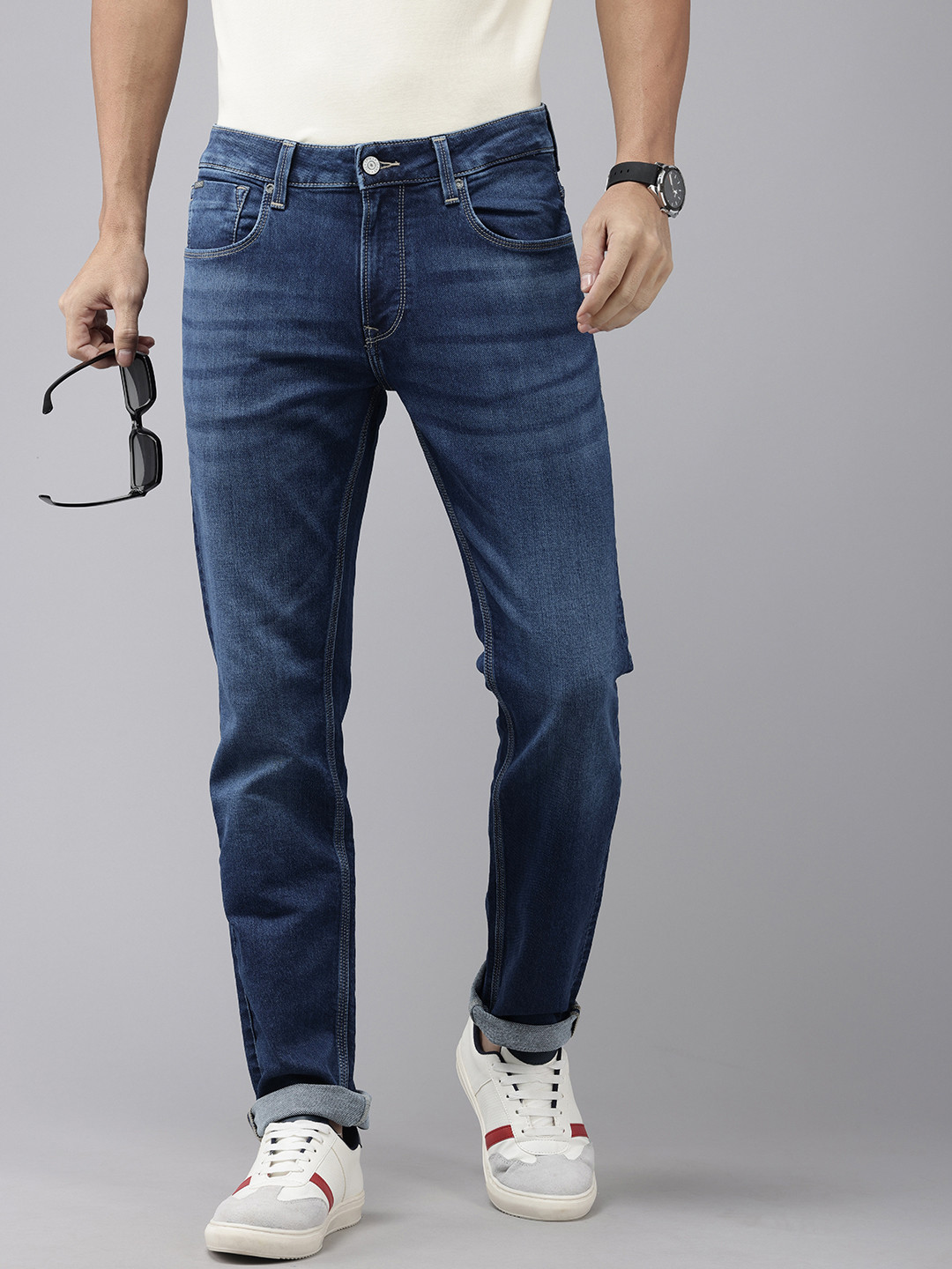 SPYKAR Men Ricardo  Heavy Fade Stretchable Straight Fit Jeans