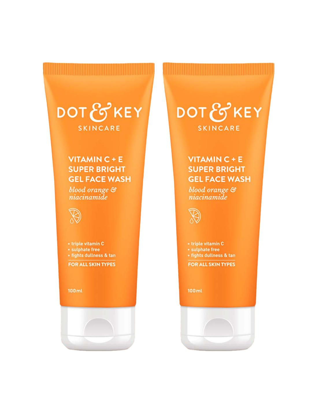 DOT & KEY Set Of 2 Vitamin C & E Super Bright Gel Facewash - 100ml Each