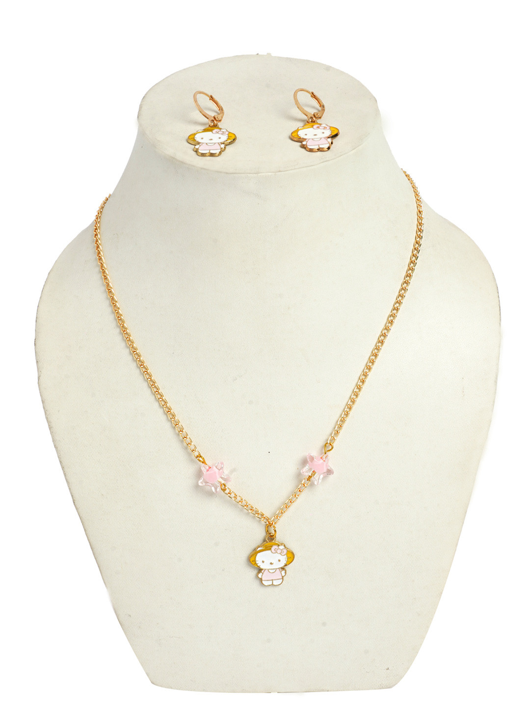 Daizy Girls Enamelled Chain Pendent & Earing Jewellery Set