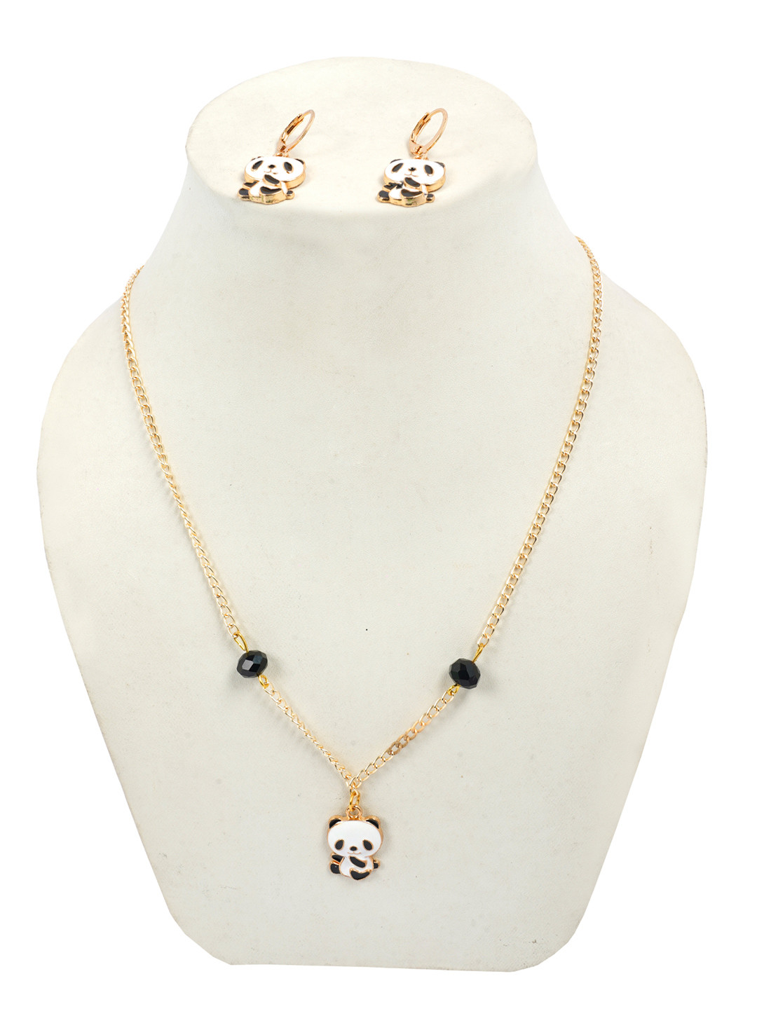 Daizy Girls Enamelled Panda Chain Pendent & Earing