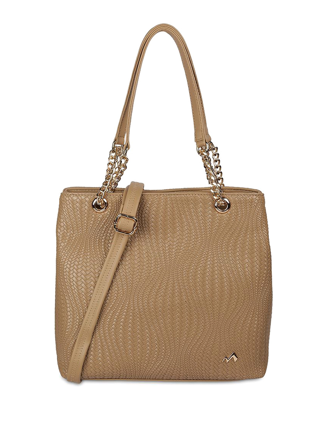 Metro Women Synthetic Textured PU Swagger Shoulder Bag with Fringed