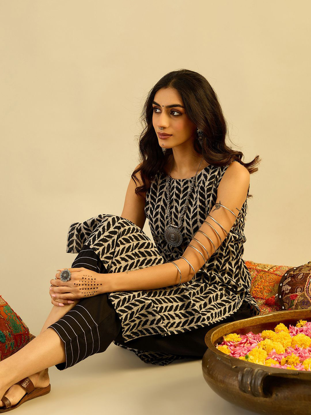 Indo Era Women Floral Printed Indie Prints Kurta
