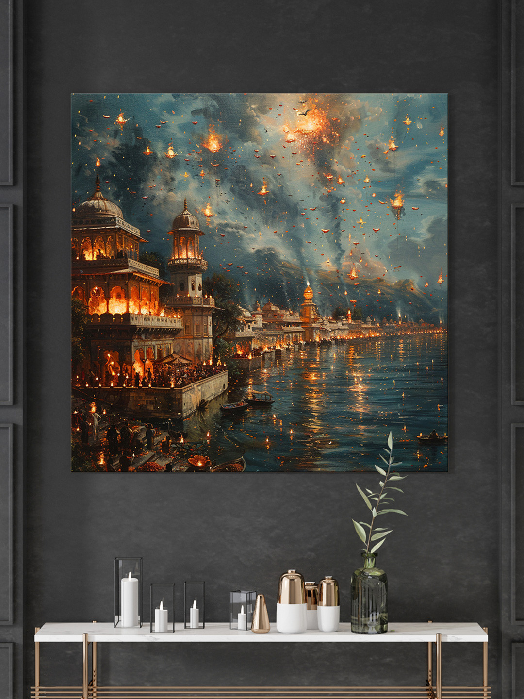 999Store City of Lights Canvas Wall Square Portrait Paintings Wall Art-36 x 36In