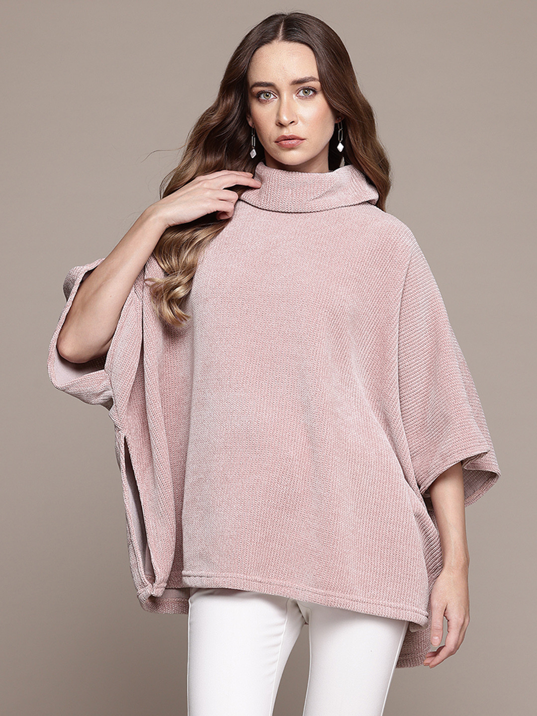 bebe Brighter Basics Oversize Knitted Ribbed Top
