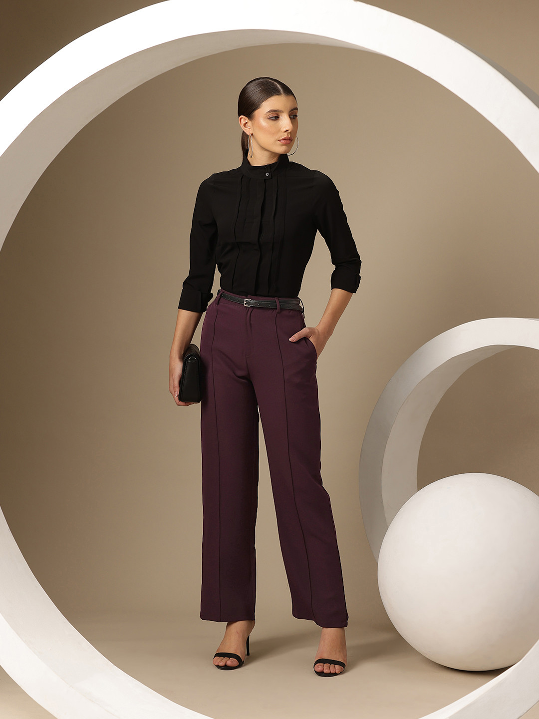 Chemistry Women Panel-Detail Trousers