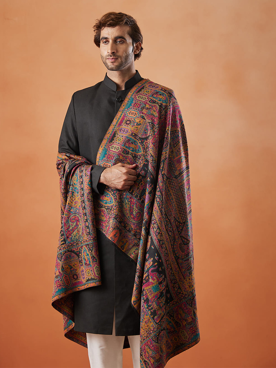 Pashmoda Mehfil Kaani Woven Design Shawl