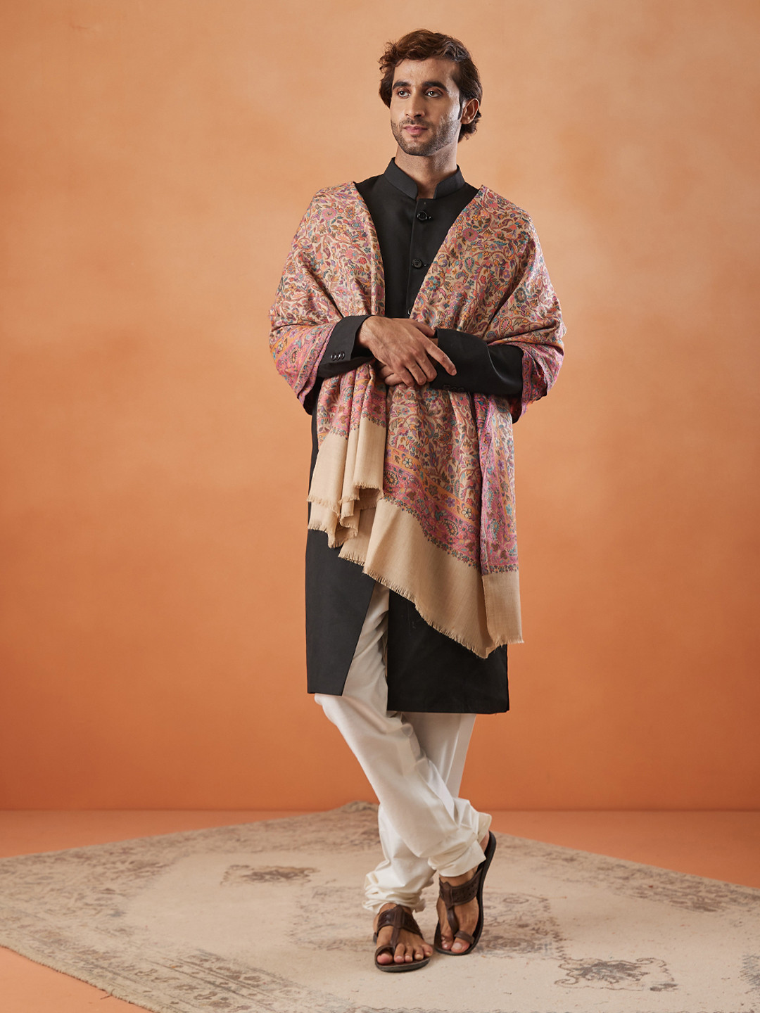 Pashmoda Gulzar Kaani Ethnic Motifs Woven Design Shawl