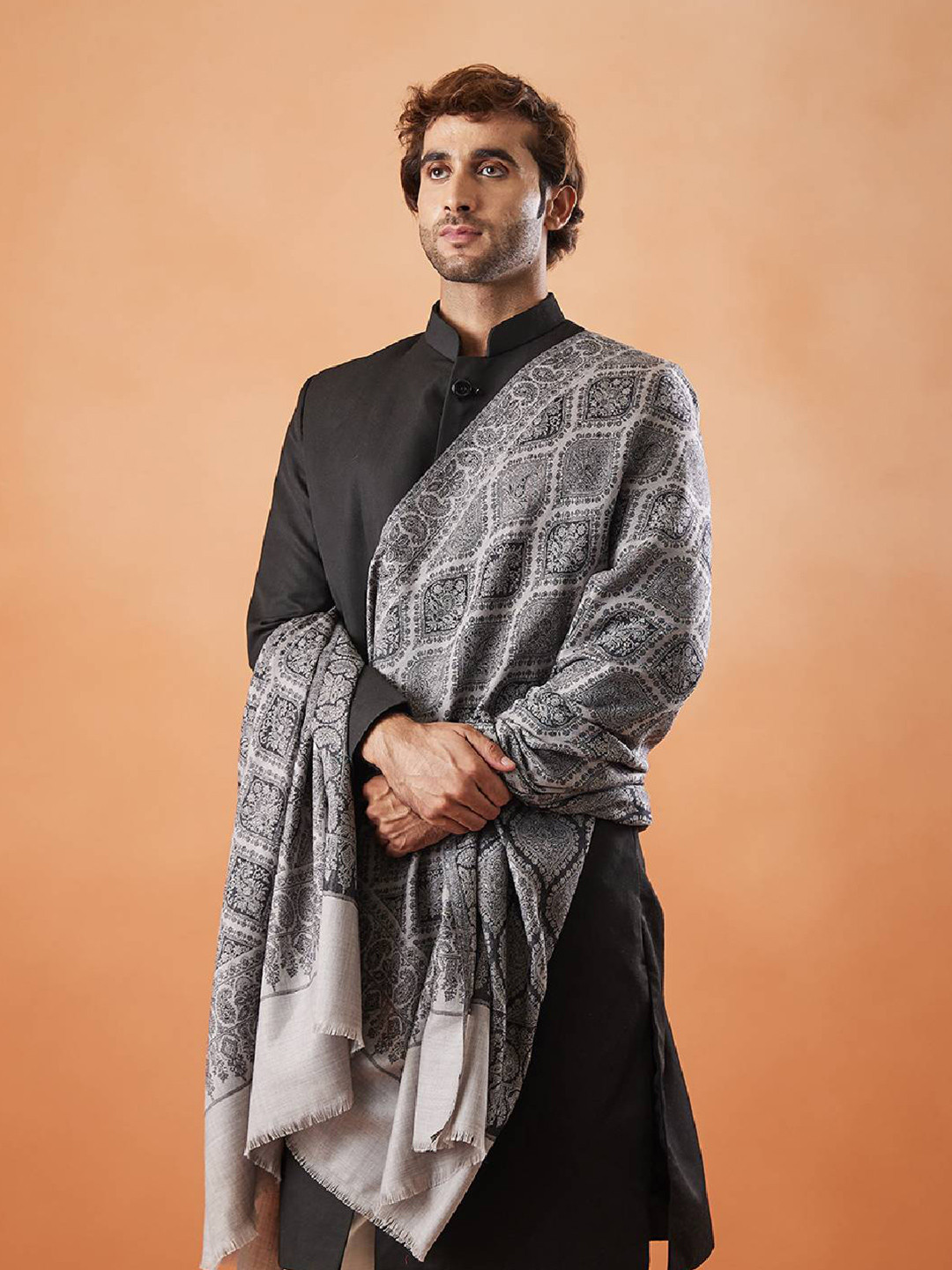 Pashmoda Shabnam Ethnic Motifs Woven Design Shawl