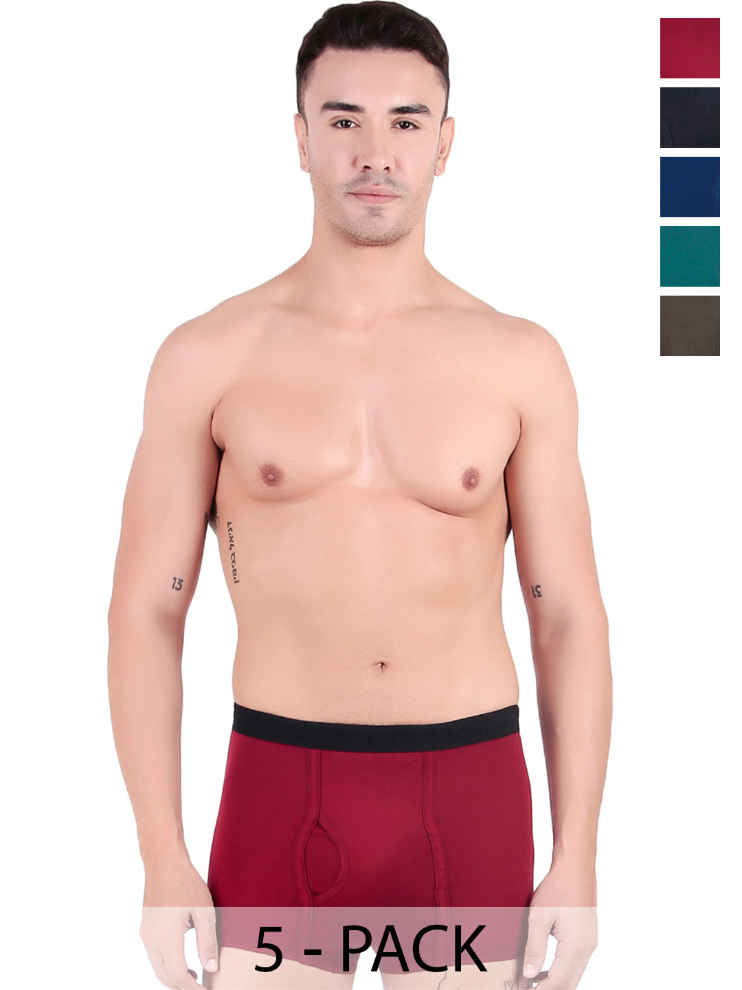 inner element Men Pack Of 5 Pure Cotton Short TrunksIElement_Mini_Trunk_Pk5_XS