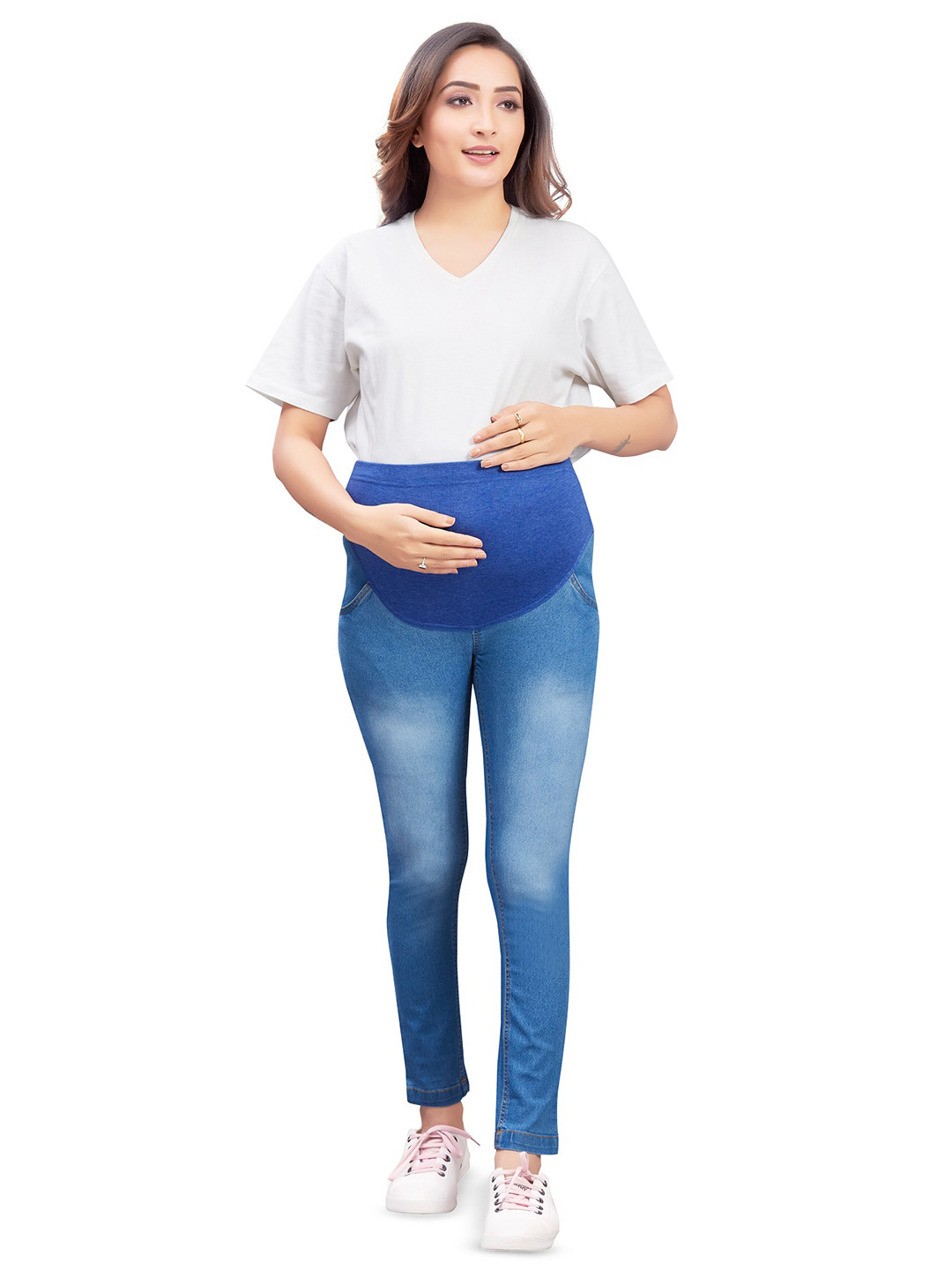 mama & bebe Women Comfort Mom Fit High-Rise Jeans