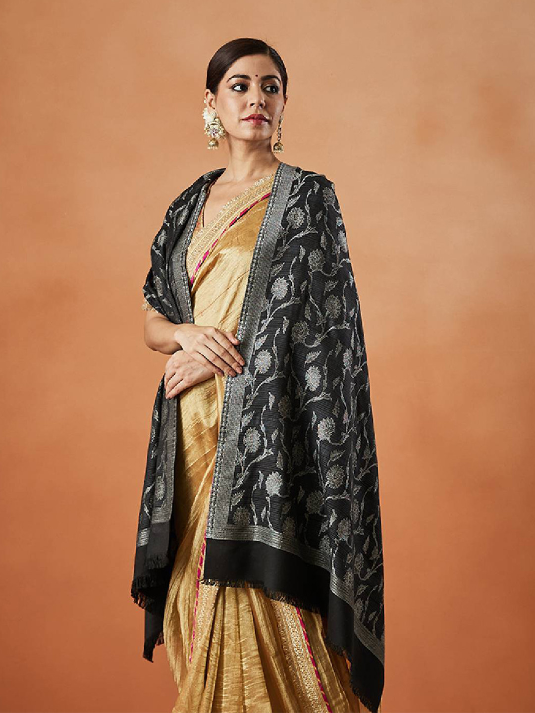 Pashmoda Ethnic Motifs Woven Design Shawl