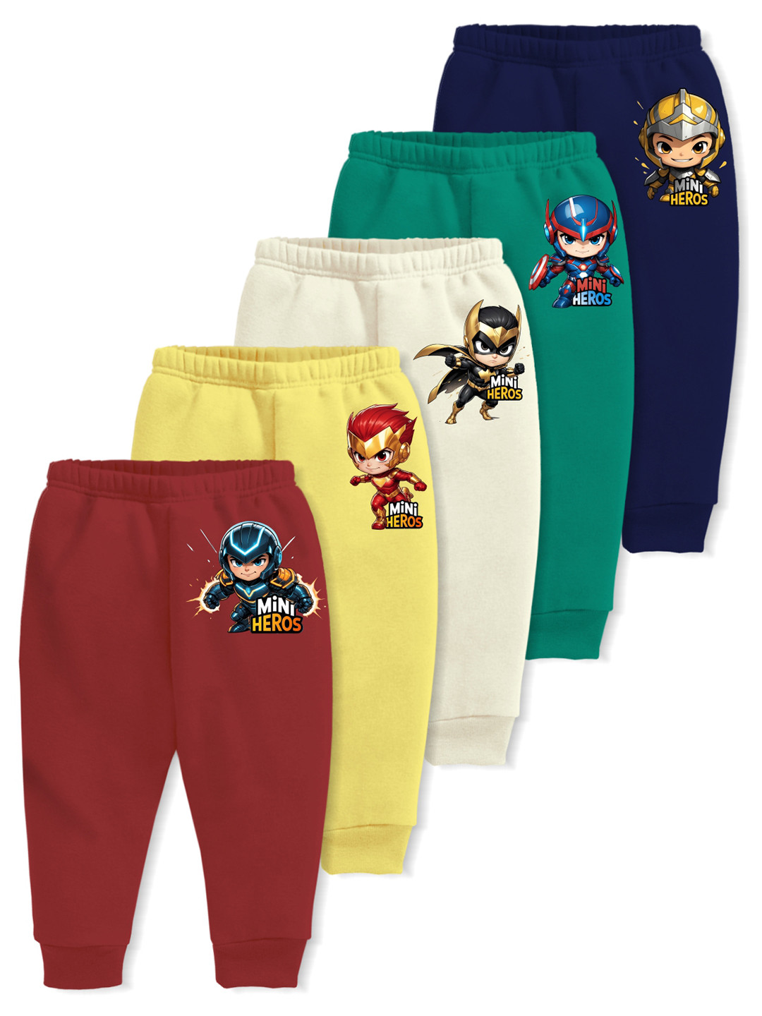 x2o Kids Pack Of 5 Printed Mid-Rise Lounge Pants