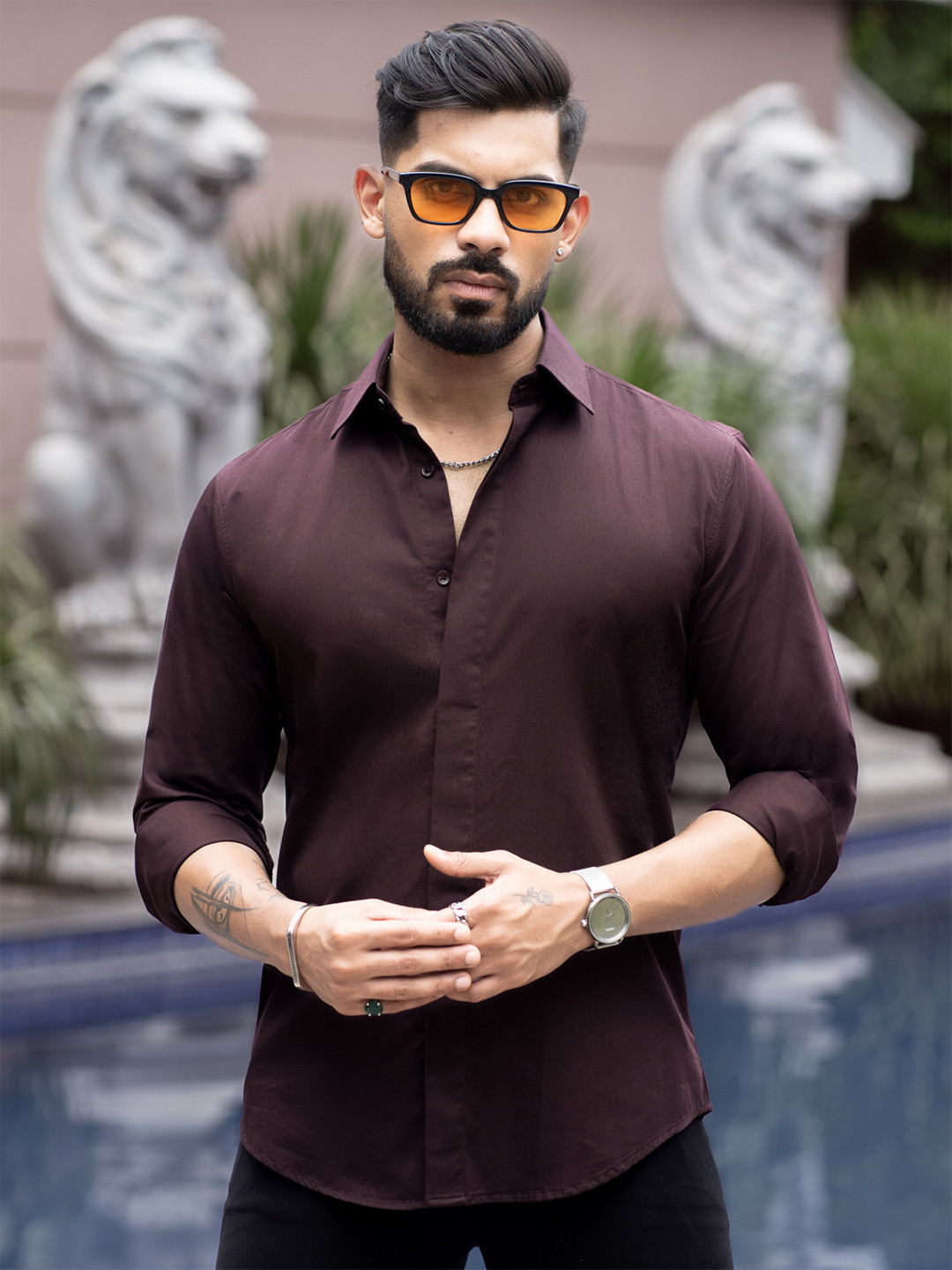 Urban Scissors Men Regular Fit Opaque Cotton Classic Shirt