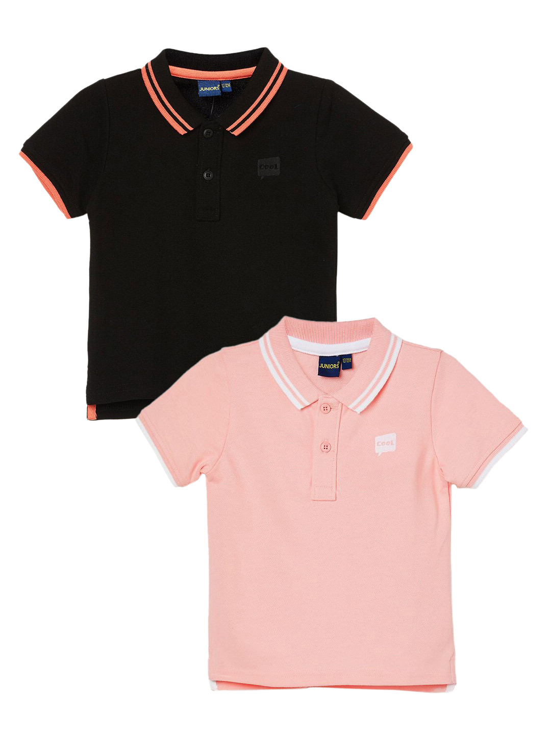 Juniors by Lifestyle Boys Pack Of 2 Polo Collar Cotton T-shirts