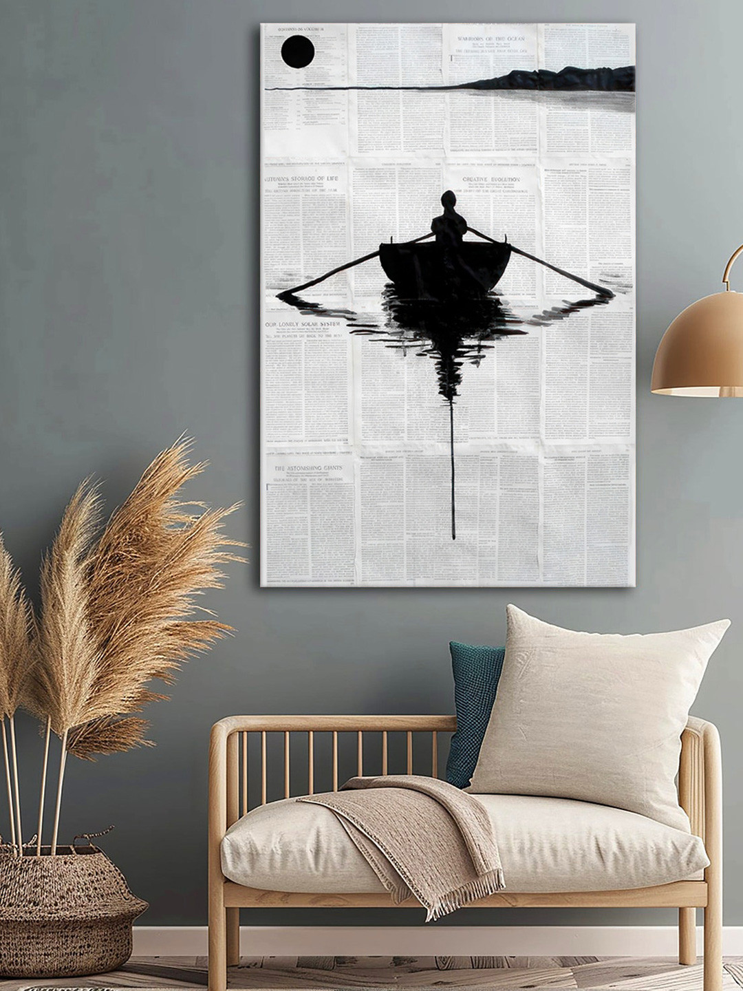 999Store Grey & Black Canvas Wall Art