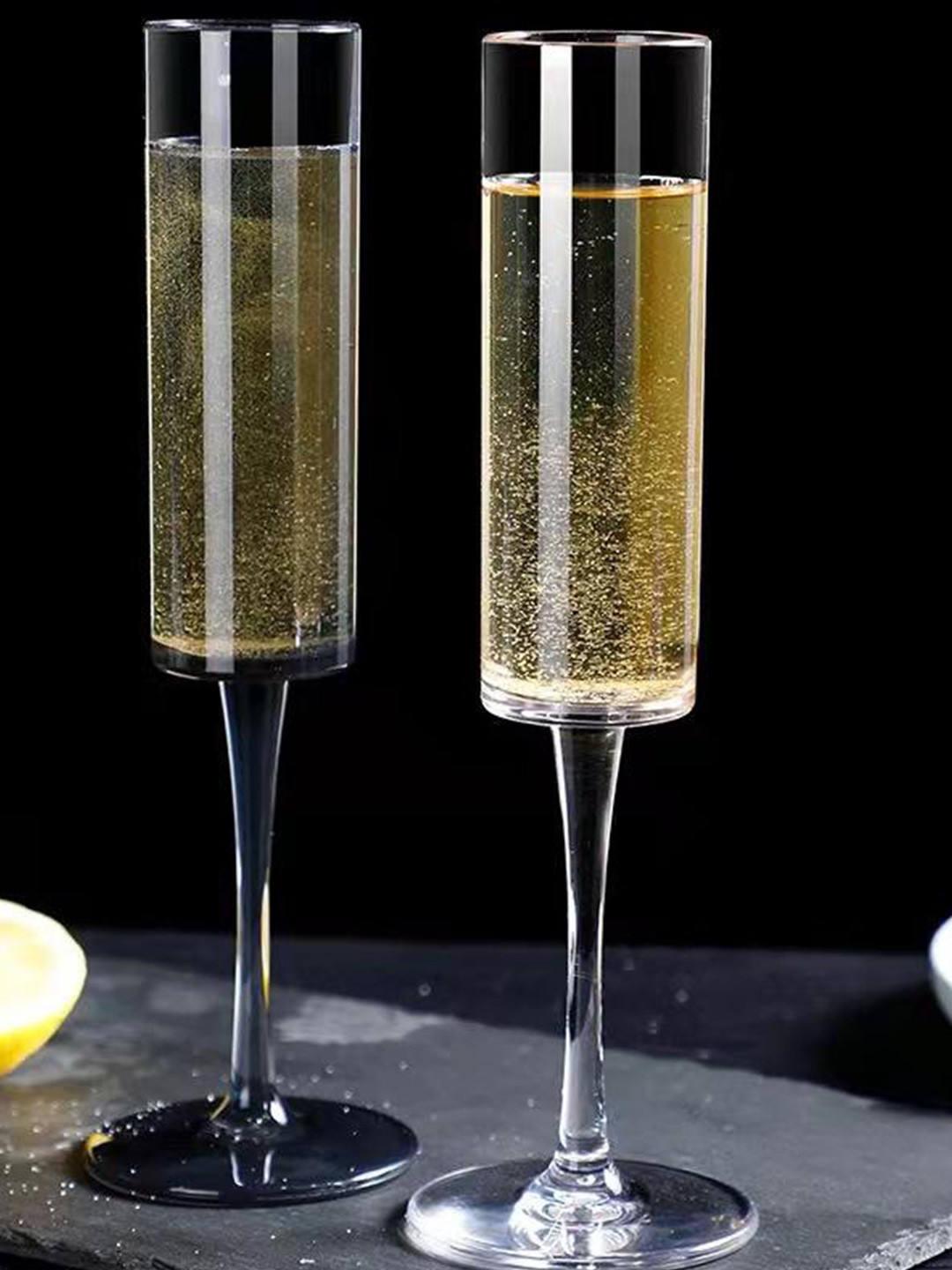 MELBIFY 2 Pc Champagne Flute Glass 160 ml