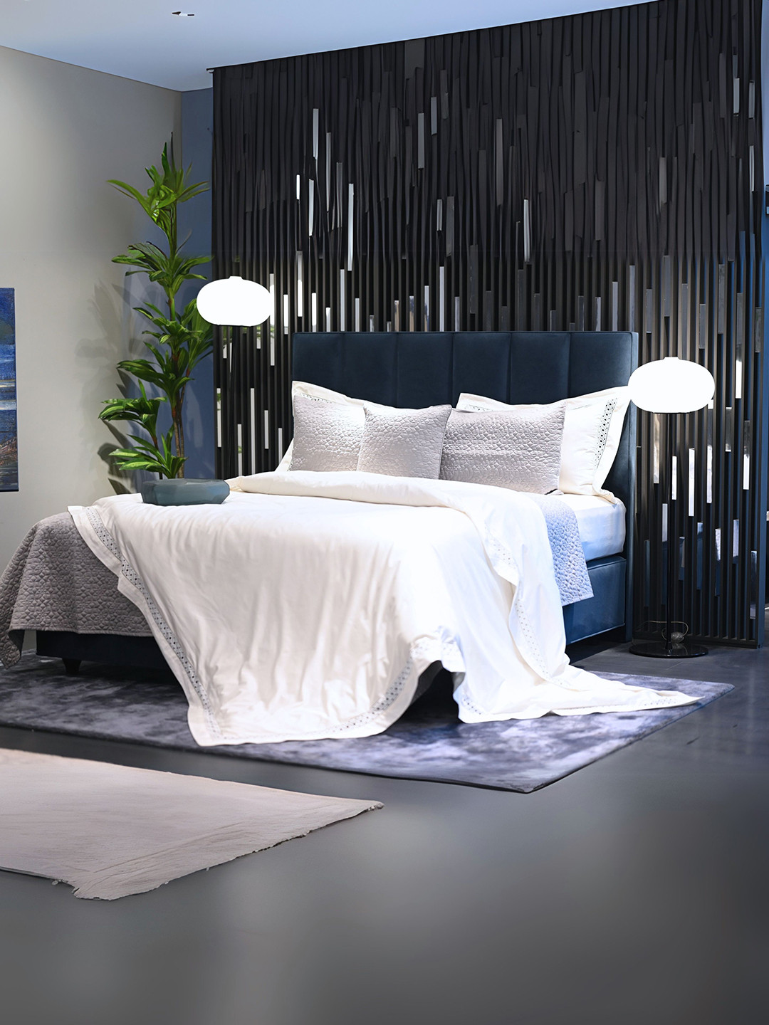 ERBA Oran White Cotton King Size Duvet Cover