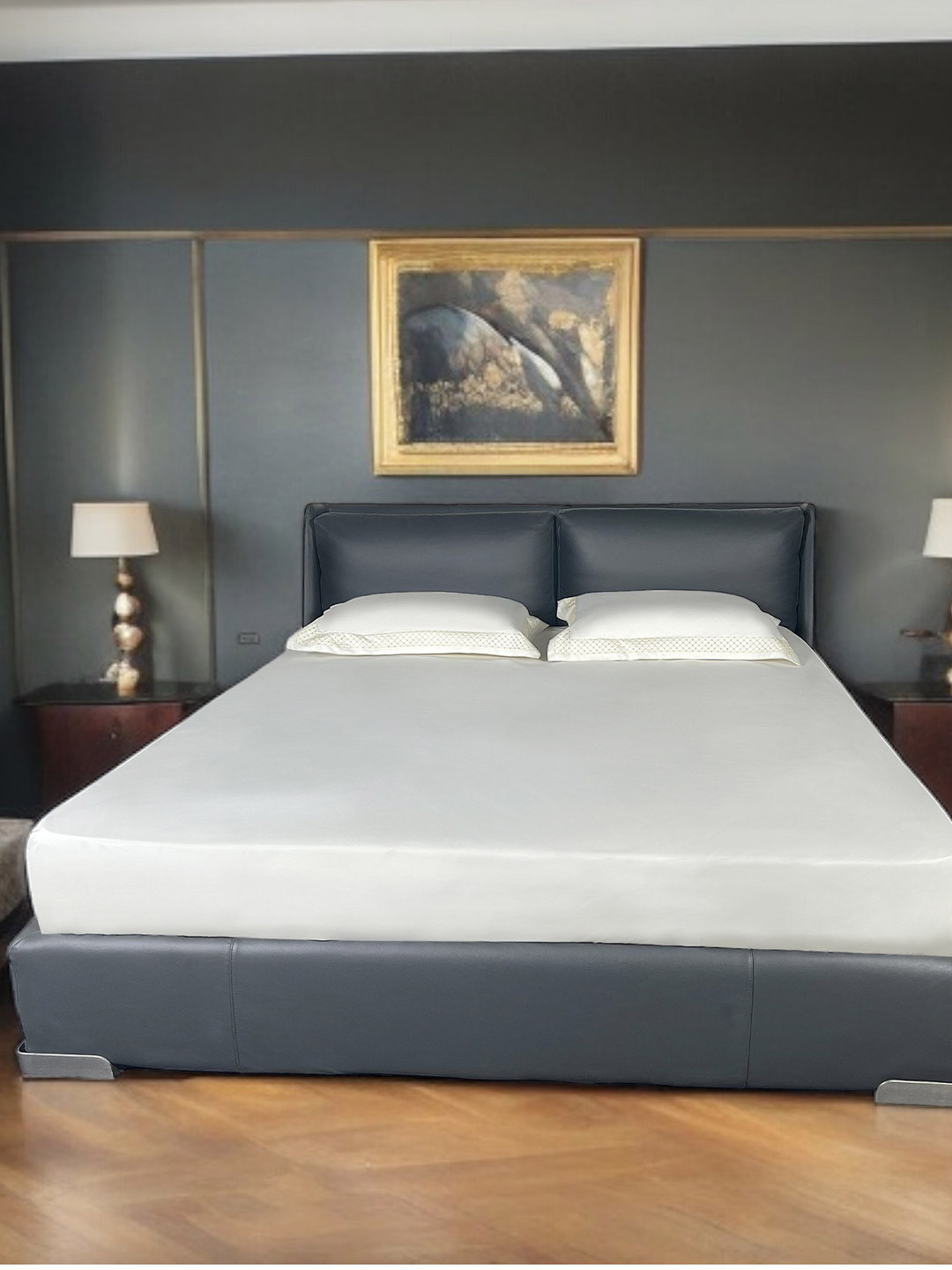 ERBA Genoa White 2 Pieces Pure Silk Rectangle Pillow Covers