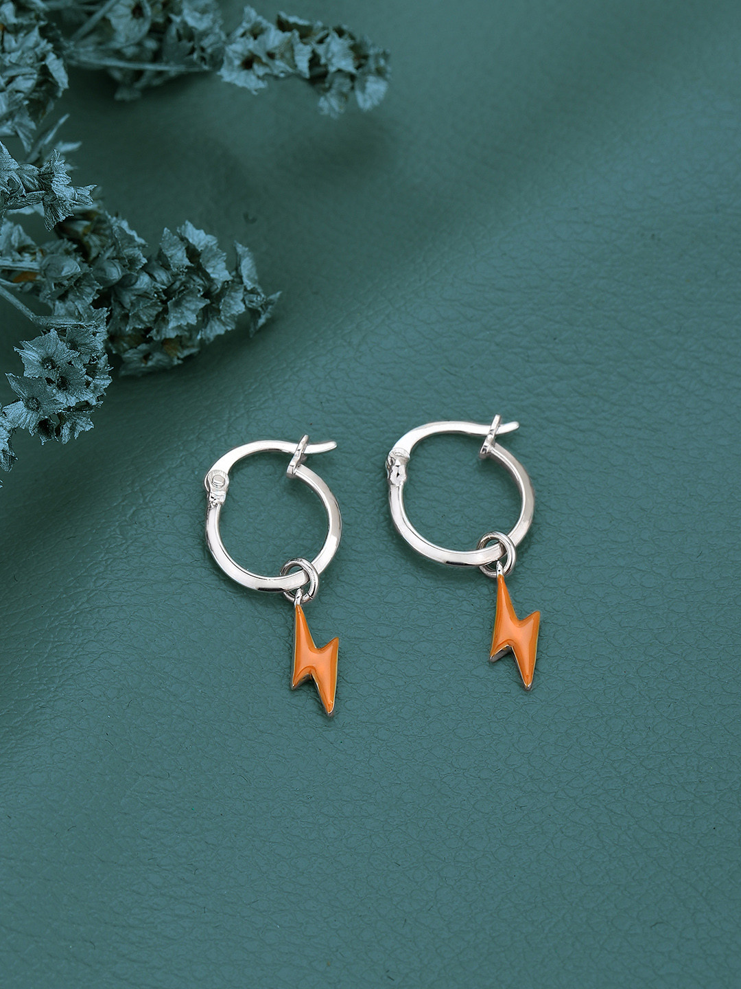 925 Sterling Silver Lighting Enamel Earring