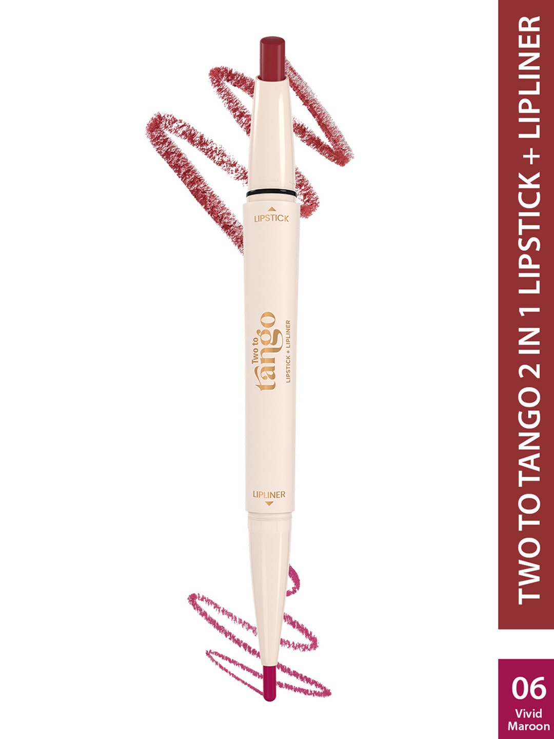 GLAM21 Two To Tango Lip Liner + Lipstick Duo -0.65 g - Vivid Maroon 06