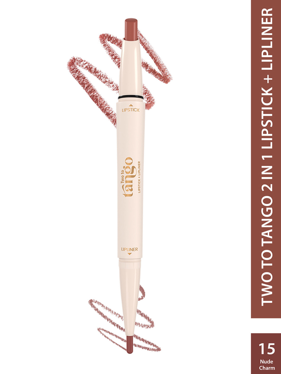 GLAM21 Two To Tango Lip Liner + Lipstick Duo-0.65g- Nude Charm-15