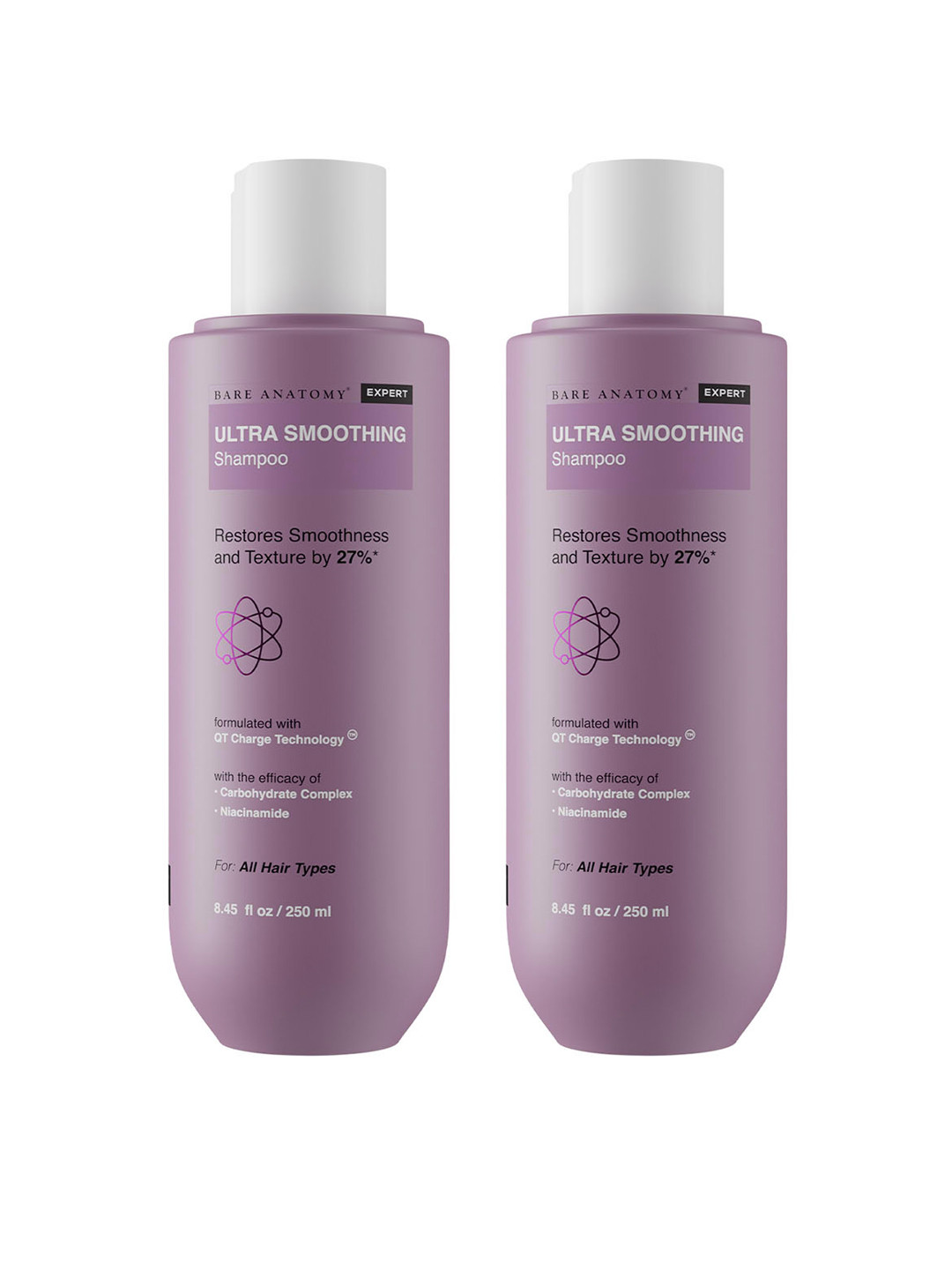 Bare Anatomy Set of 2 Expert Ultra Smoothing Shampoo - 250 ml each